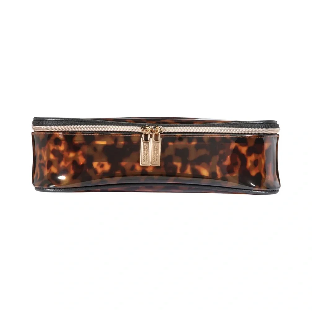 Stephanie Johnson Miami Clearly Tortoise Claire Jumbo Make-up Case-NWT